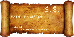 Seidl Renáta névjegykártya