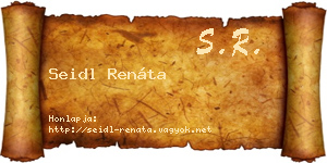 Seidl Renáta névjegykártya